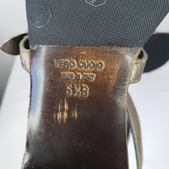 Giuseppe Zanotti Gladiators Gold Leather Flat Sandals Ankle Buckle - Picture 8 of 11